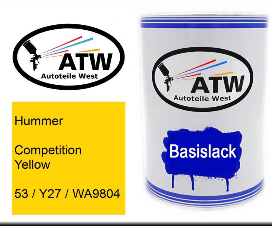 Hummer, Competition Yellow, 53 / Y27 / WA9804: 500ml Lackdose, von ATW Autoteile West.